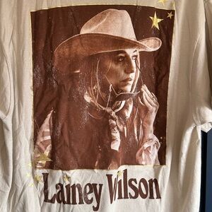 Lainey Wilson Distressed Oversized Graphic Band Tee, NWOT, Unisex XL